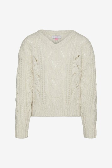 Vero Moda Girl Genser vmNewerinstructure LS V nk Pull Gir Grå
