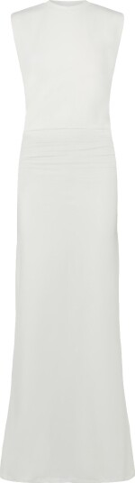 Weekday Pleated Sleeveless Maxi Dress White XL