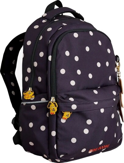 Mini Rodini Dots Aop School Backpack BLACK One Size