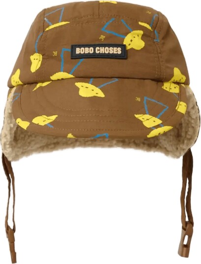 Bobo Choses Pixel Abduction All Over Winter Cap - BROWN - HEAD50