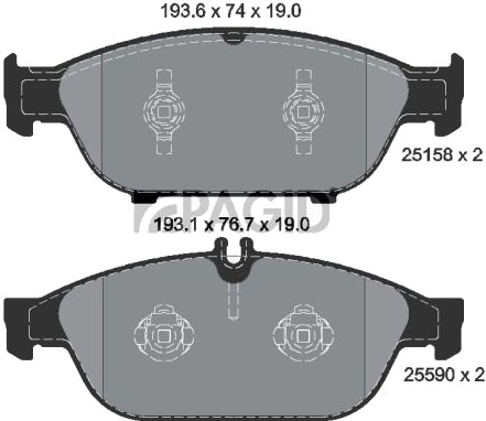 PAGID T3155N Bremseklosser