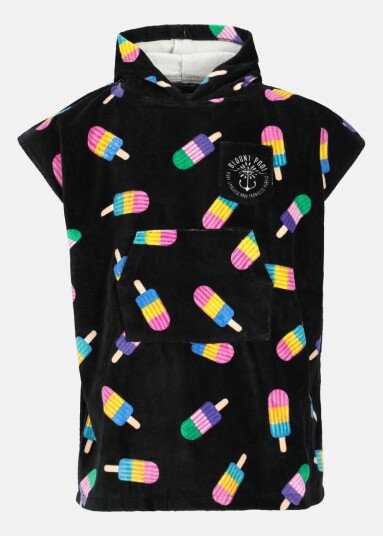 Blount & Pool Tropical Beach Poncho Kids Black Ice Cream Onesize Badeklær Blount & Pool Tropical Beach Poncho Kids Black Ice Cream Onesize Badeklær