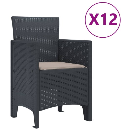 13 delt Hage Spisegruppe med Puter Antrasitt Polyrotting Hage Bord Antrasitt 200x100x73 cm Polyrotting Hage Bord Antrasitt 150x100x73 cm Polyrotting Hage Stoler med Puter 4 stk Antrasitt Polyrotting 13 delt Hage Spisegruppe med Puter Antrasitt Polyrotting Hage Bord Antrasitt 200x100x73 cm Polyrotting Hage Bord Antrasitt 150x100x73 cm Polyrotting Hage Stoler med Puter 4 stk Antrasitt Polyrotting