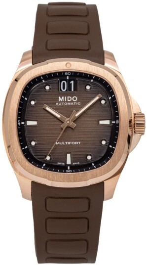 Mido Herreklokke M049.526.37.291.00 Multifort Tv Big Date Brun/Gummi