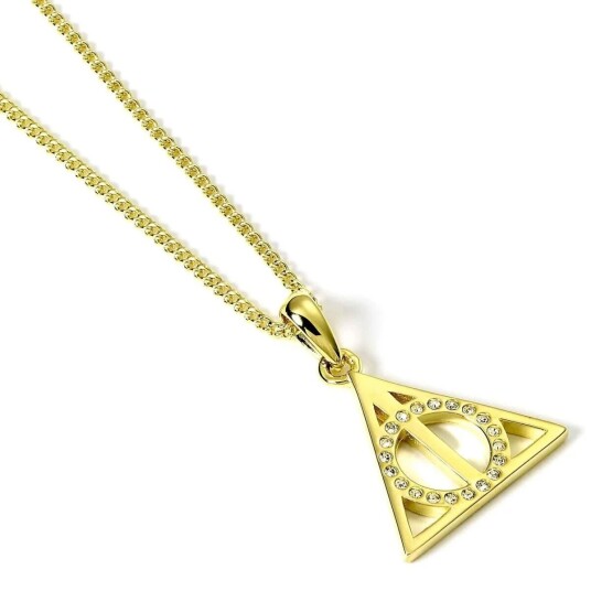 Harry Potter Smykke Gullbelagt Sølv Deathly Hallows Harry Potter Smykke Gullbelagt Sølv Deathly Hallows