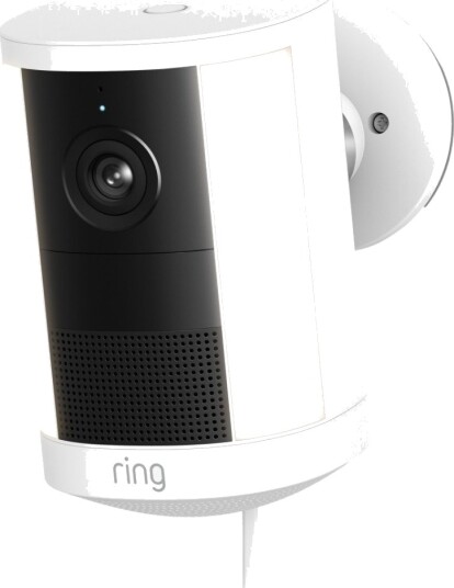 Ring Spotlight Cam Pro Plug-In 2K overvåkningskamera, white Ring Spotlight Cam Pro Plug-In 2K overvåkningskamera, white