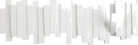 Umbra Sticks Veggmontert Knaggrekke   5 kroker   Hvit