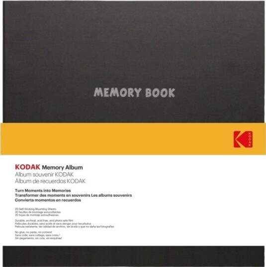 Kodak Kodak Fotoalbum Selvklebende 40 Sider For Bilder A4 / A5 / A6 / Instax / Polaroid / Zink / Cat 9891-312 / Black