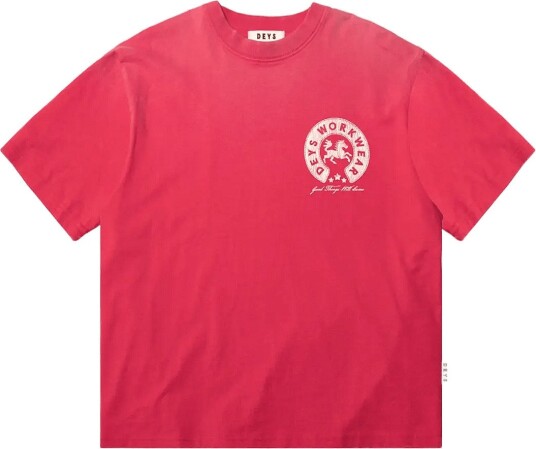 DEYS Brentwood Print T Shirt   WASHED RED   M