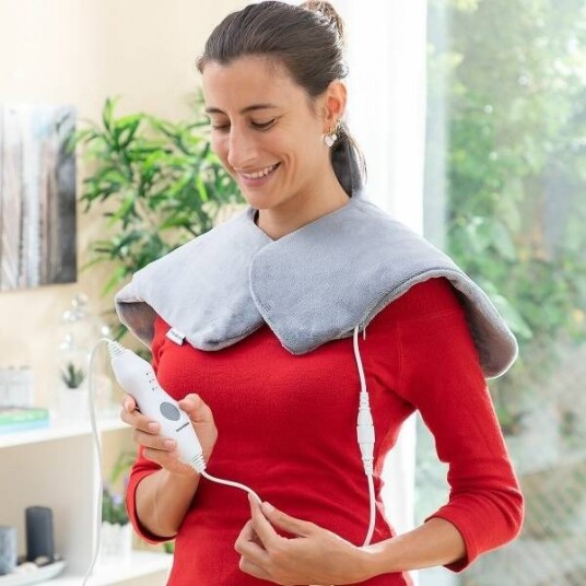 Innovagoods Elektrisk varmeteppe skuldre, nakke, mage grå Innovagoods Elektrisk varmeteppe skuldre, nakke, mage grå