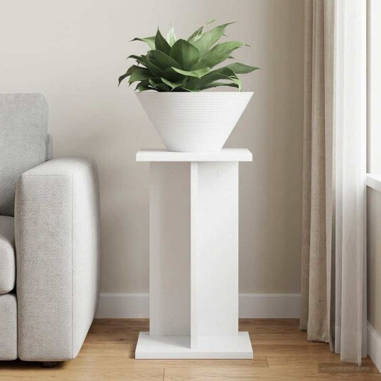 vidaXL Planteholder Hvit 25 x 25,5 x 40,5 cm Konstruert tre