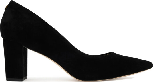 Lauren Ralph Lauren Lanette Suede Block Heel Pump Black 38