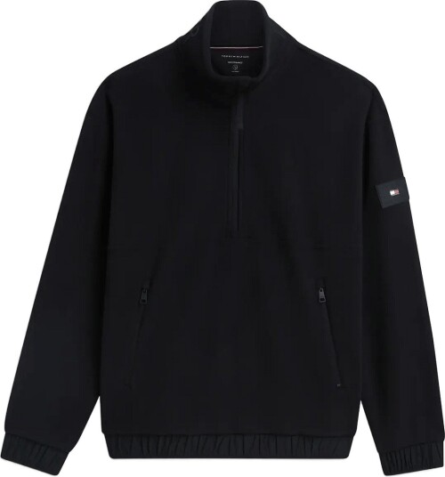 Tommy Hilfiger 1/4 Zip Color Block Sweatshirt   Black   XS