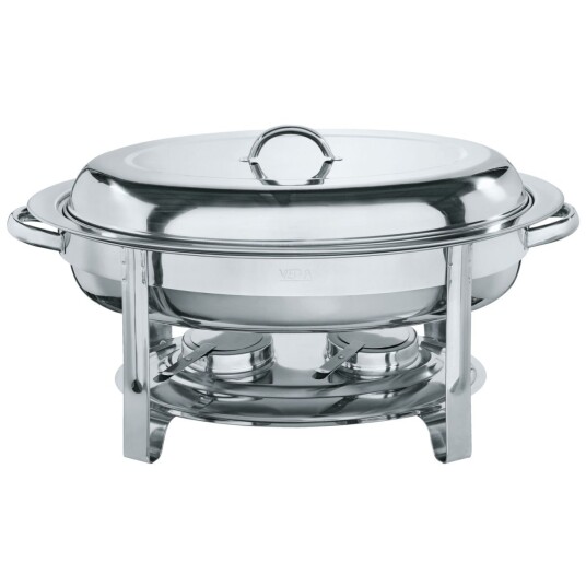 PULSIVA Chafing Dish oval; 5l, 56x32x30 cm (BxDxH); Sølvfarge; Oval