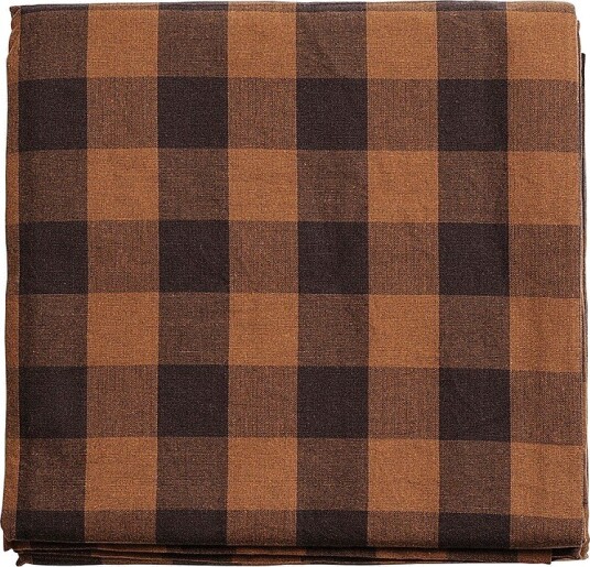Midnatt Sengeteppe Gingham Brun