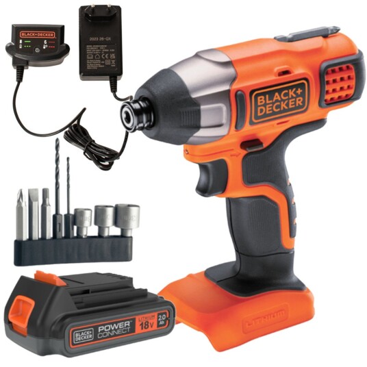Black & Decker BDCIM18D1A QW Slagskrutrekker 18V 115Nm Med batteri