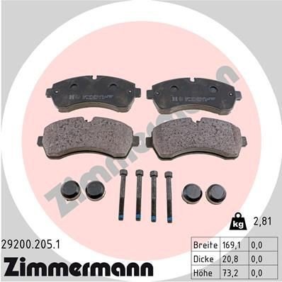Bremseklosser ZIMMERMANN 29200.205.1
