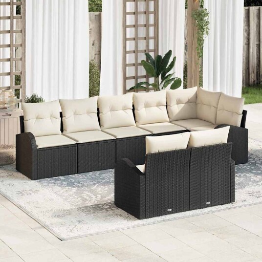 vidaXL Hagesofa Set 8 stk. 8-Antall seter polyrotting