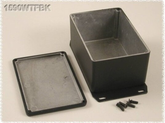 Hammond Electronics 1590WTFBK 120,5 × 79,5 × 59 mm Aluminium Sort Kabinett