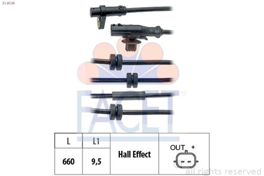 FACET 21.0126 Sensor ABS