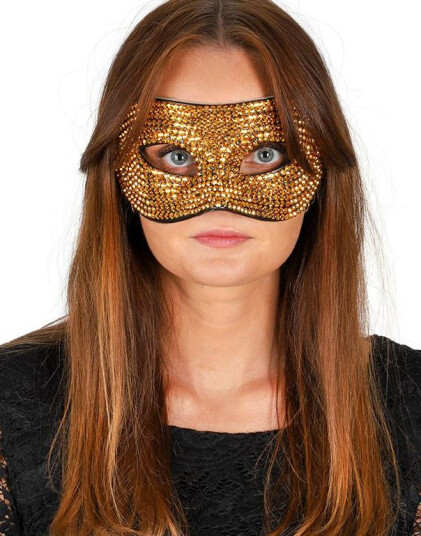 Joker Øyemaske med Gullfargede Stener 96512 Joker Øyemaske med Gullfargede Stener 96512