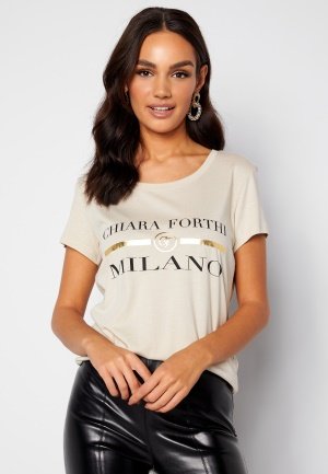 Chiara Forthi Short Sleeve Tee Beige XS