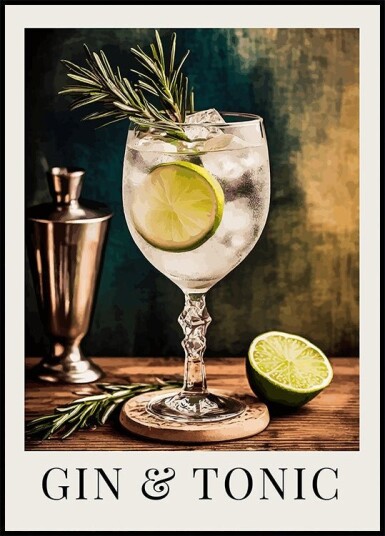 Gin & Tonic Plakat Plakat / 50x70cm