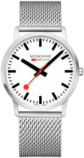 Mondaine Herreklokke A638.30350.16SBZ Simply Elegant Hvit/Stål Ø40