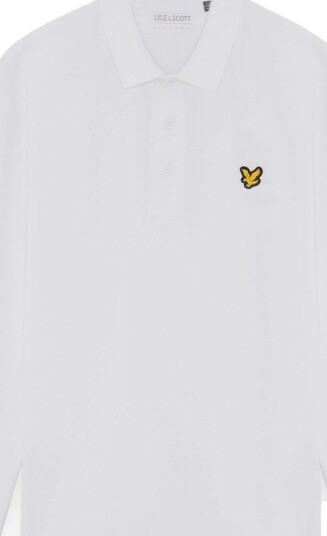 Lyle & Scott Golf Long Sleeve Polo Hvit Golf pologenser herre White Medium