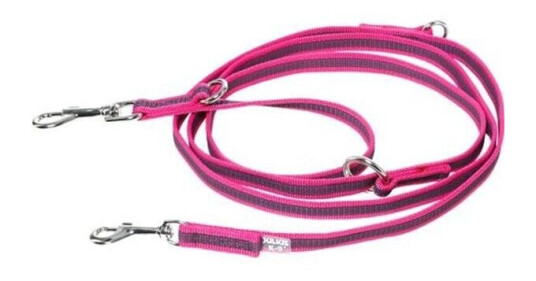 Julius-K9 C&G Super-Grip Leash.Rosa/Grey.14Mm/2.2M.Max 30Kg