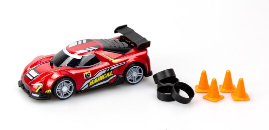 Exost Build 2 Drive Radiostyrt Racerbil med Rød Farge og Klikksystem