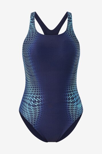 Speedo Badedrakt Womens Digital Printed Medalist Blå