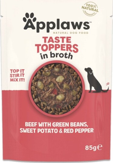 Applaws Våtfôr Taste Toppers I Buljong Med Grønne Bønner Søtpotet & Rød Paprika Okse 12 X 85 G Applaws Våtfôr Taste Toppers I Buljong Med Grønne Bønner Søtpotet & Rød Paprika Okse 12 X 85 G