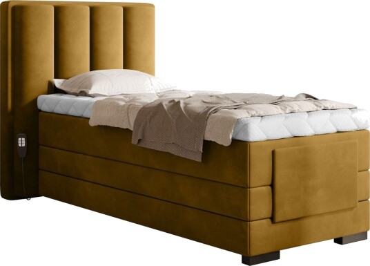 Banti Justerbar Kontinentalseng 90x200 cm Gul