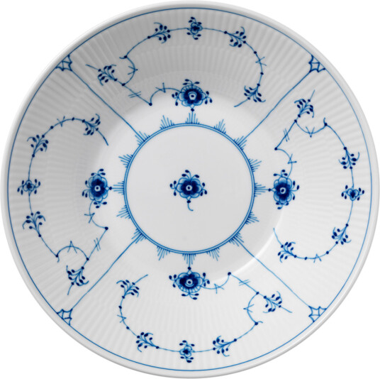 Royal Copenhagen Musselmalt Riflet tallerken dyp 24 cm