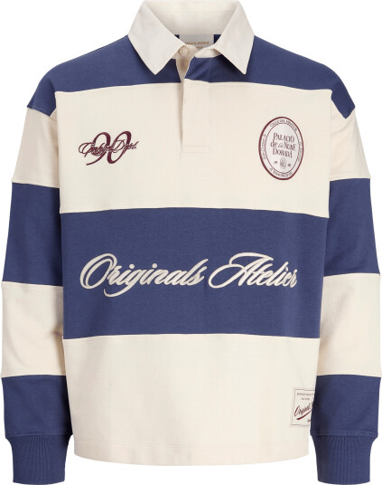 Jack & Jones Jorsalamanco Rugby Sweat Polo - Navy - M