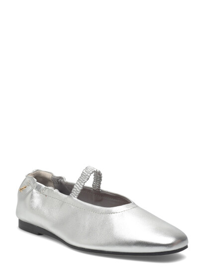 Tommy Hilfiger Silver Lth Ellastic Ballerina Silver 40