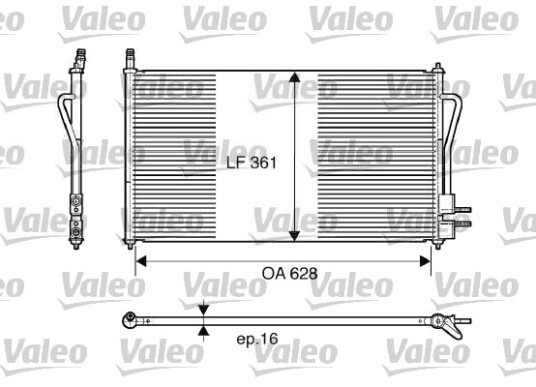 Kondensator, klimaanlegg VALEO 817493