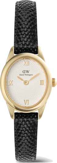 Daniel Wellington DW Watch Ophelia Mini Black Lizard White Guilloché Gold 22x25.5mm Daniel Wellington DW Watch Ophelia Mini Black Lizard White Guilloché Gold 22x25.5mm
