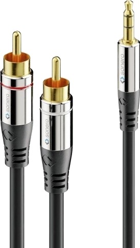 Sonero S Ac600 015 3.5Mm Hankjønn 2 X Rca Hankjønn 1,5 M Sort