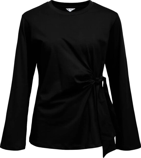 Object Objgima Kaija L/S Re Tie T Shirt 146 Black XS