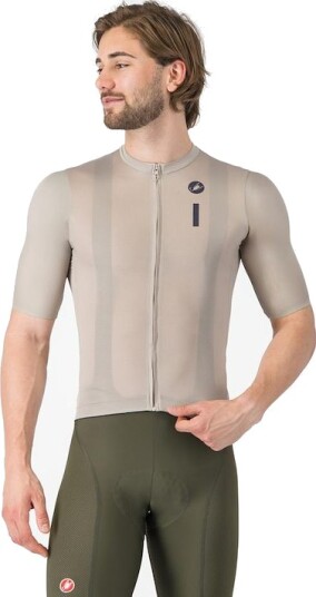 Castelli Drittone Logo sykkeltrøye korte ermer clay/belgian blue herre