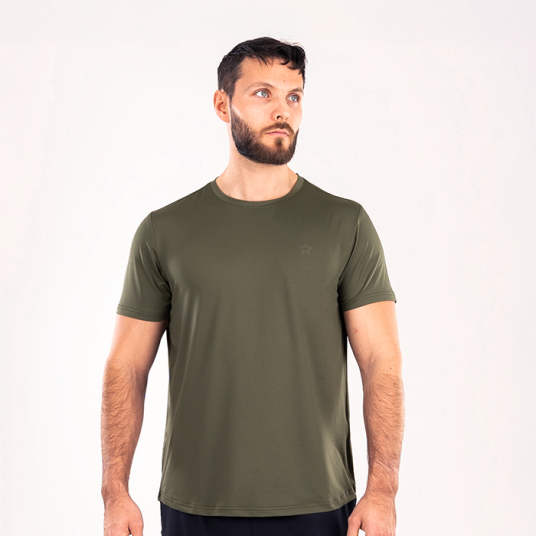 Star Wear Star Mesh T shirt Moss Green Grön Small