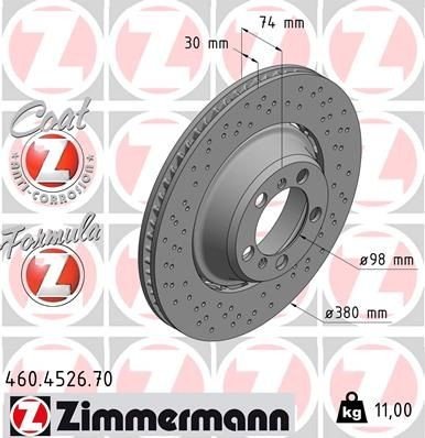 Bremseskive ZIMMERMANN 460.4526.70