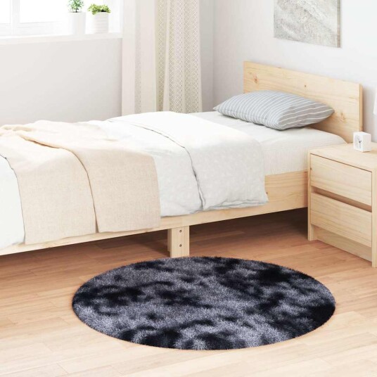 Flossteppe med lang luv NAVARRA mørkegrå 100x100 cm polyester 8721158558824