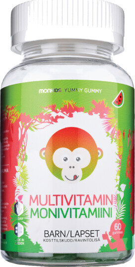 Monkids Multivitamin Barn Vannmelon 60 stk.