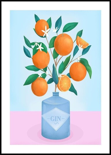 Oranges Plakat Plakat / 100x150cm