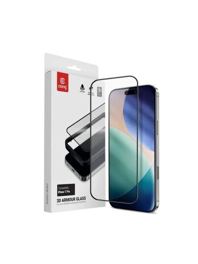 CRONG 3D Armor Glass   Tempered glass iPhone 17 Pro + installation frame