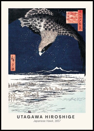 Utagawa Hiroshige Japanese Hawk Plakat Plakat / 50x70cm