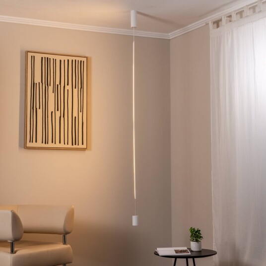 Euluna Pendellampe VERTIC Nowodvorski Lighting Hvit / opal Stue / spisestue Aluminium Moderne